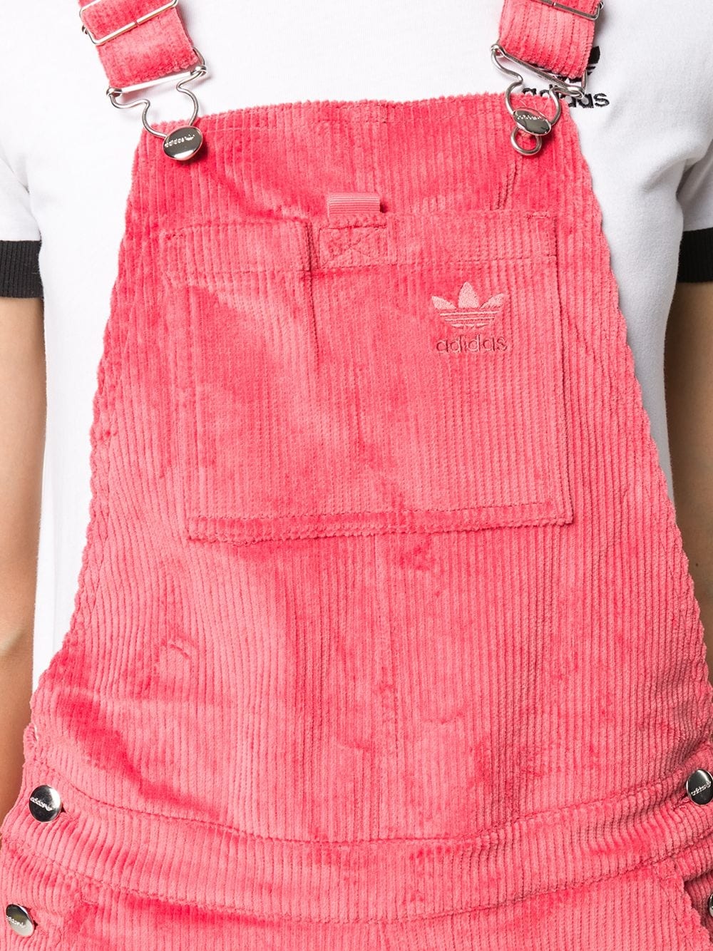 flared corduroy dungarees - 5