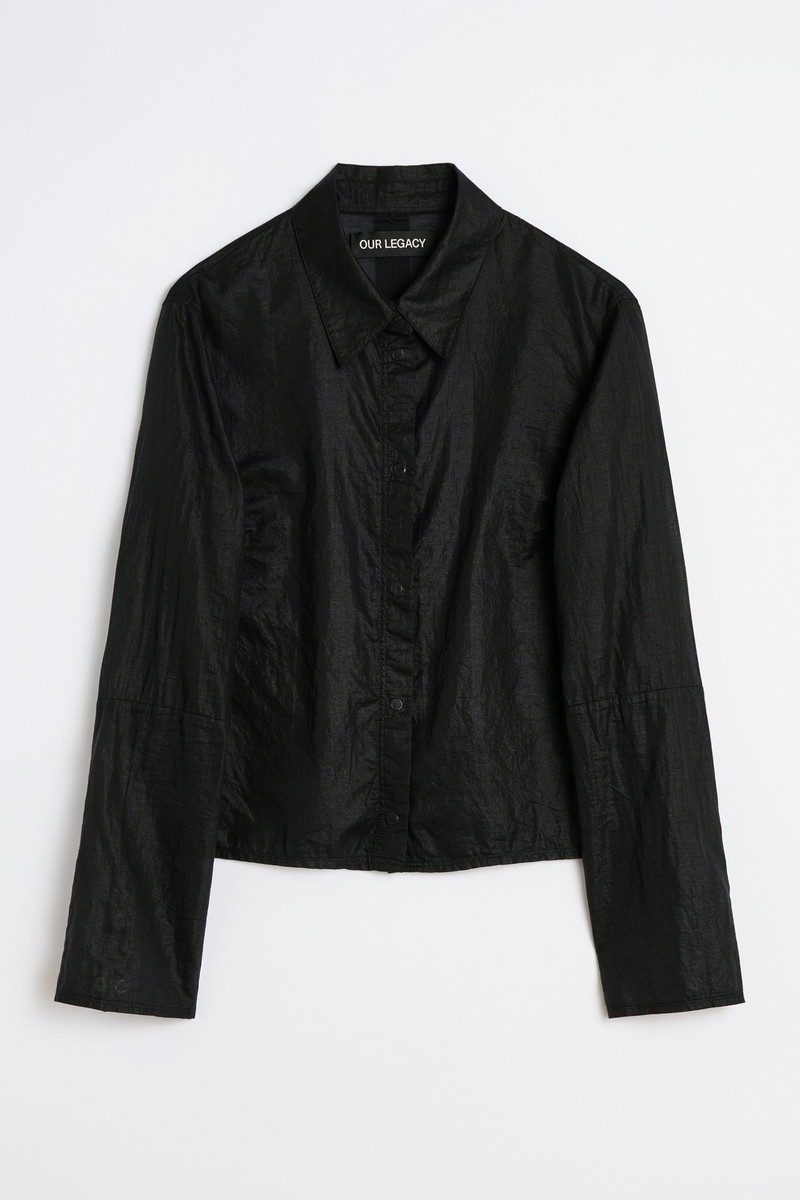 Auto Shirt Black Ink Chintzed Mussola 1
