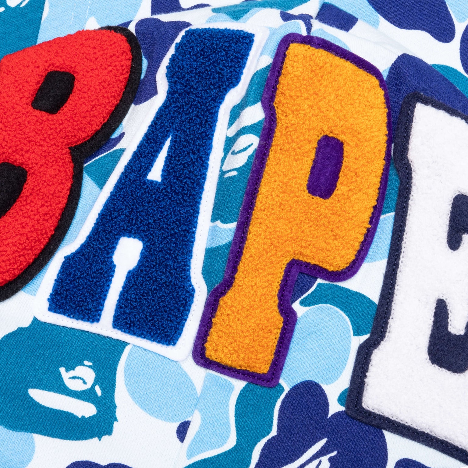 ABC CAMO 2ND APE PULLOVER HOODIE - BLUE - 6
