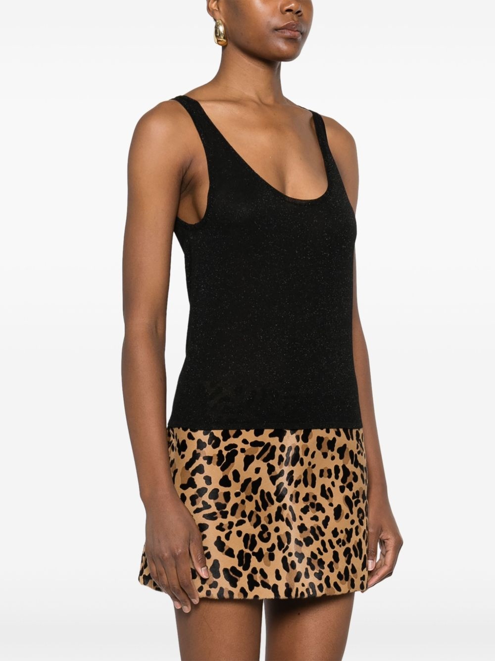 lurex knitted tank top - 3