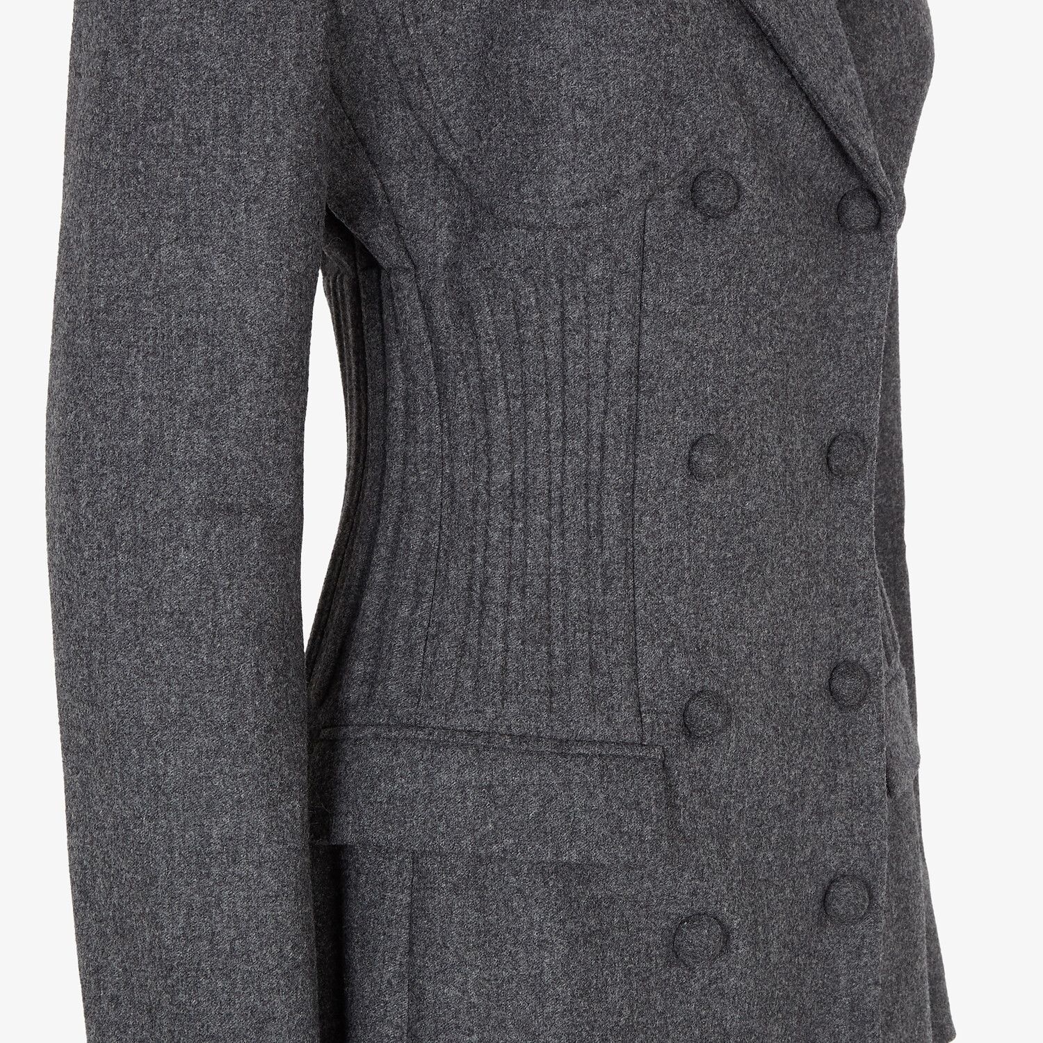 Gray cashmere coat - 3