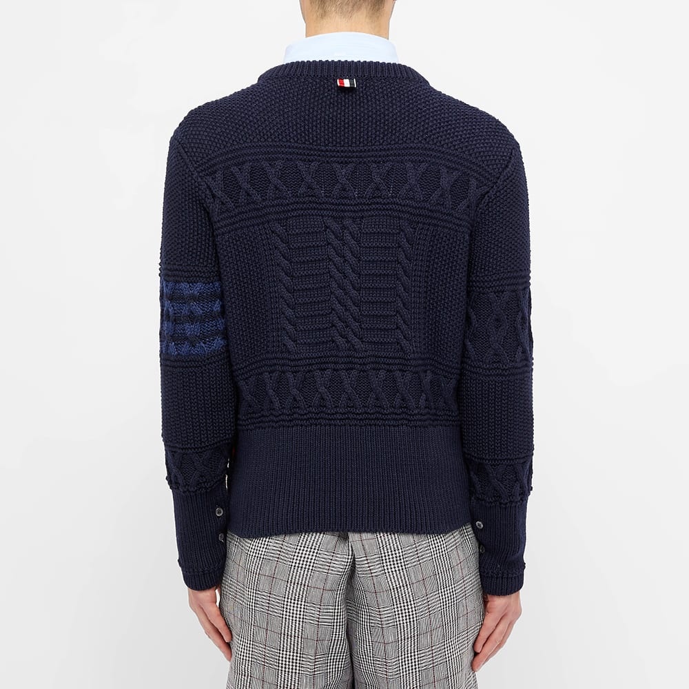 Thom Browne Four Bar Aran Cable Knit Sweat - 5