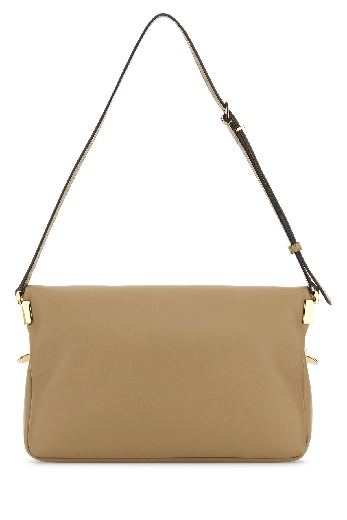 Beige leather shoulder bag - 3
