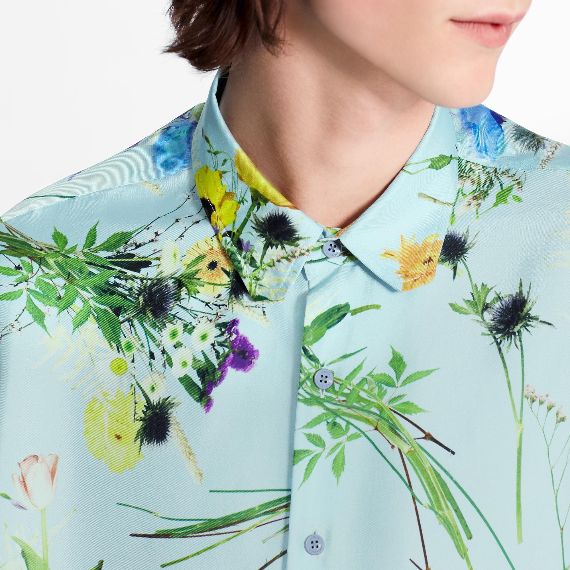 Silk Flower Patchwork Shirt - 3