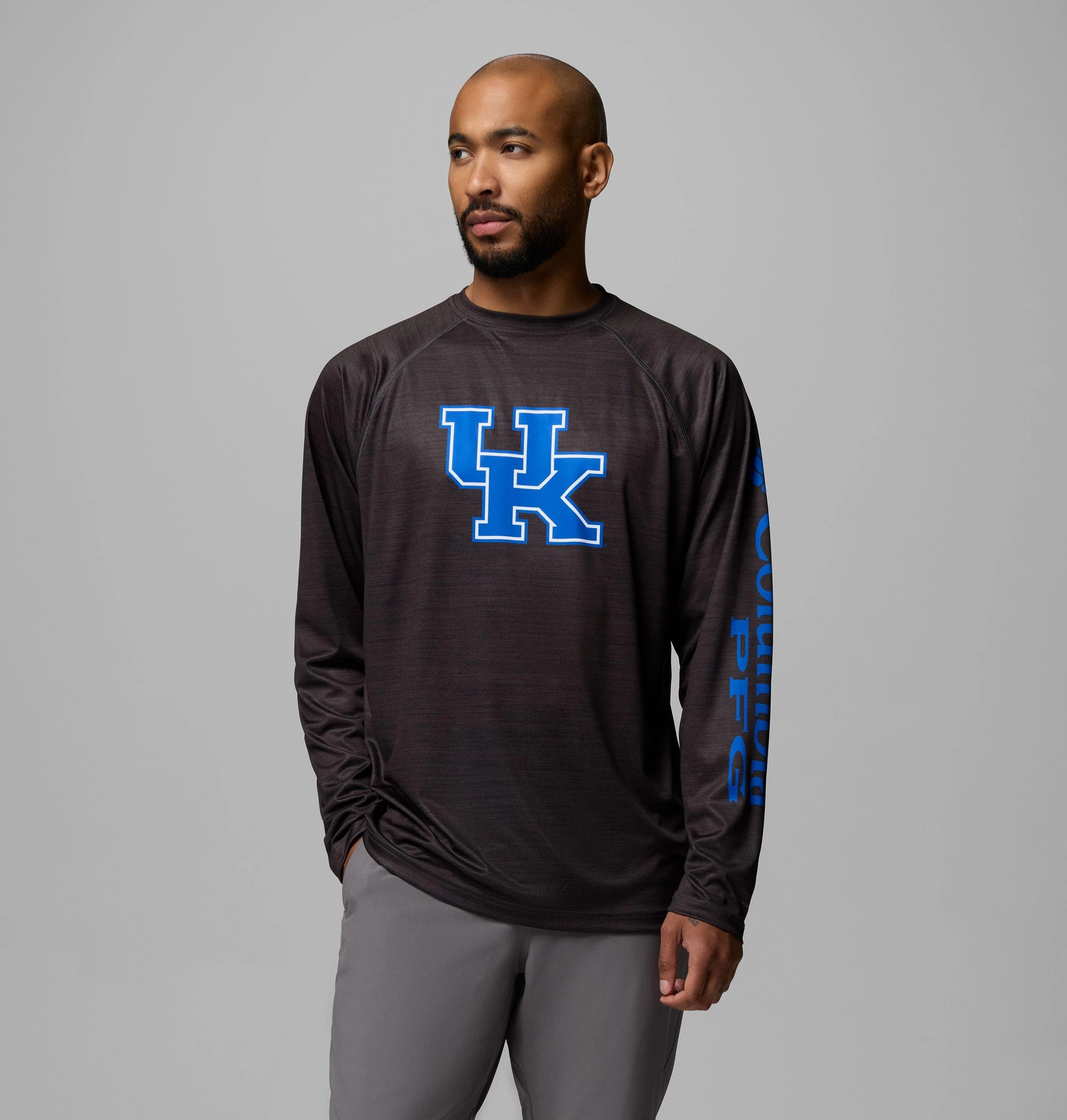 Men's Collegiate PFG Terminal Tackle Heather Long Sleeve Shirt - Kentucky - 1