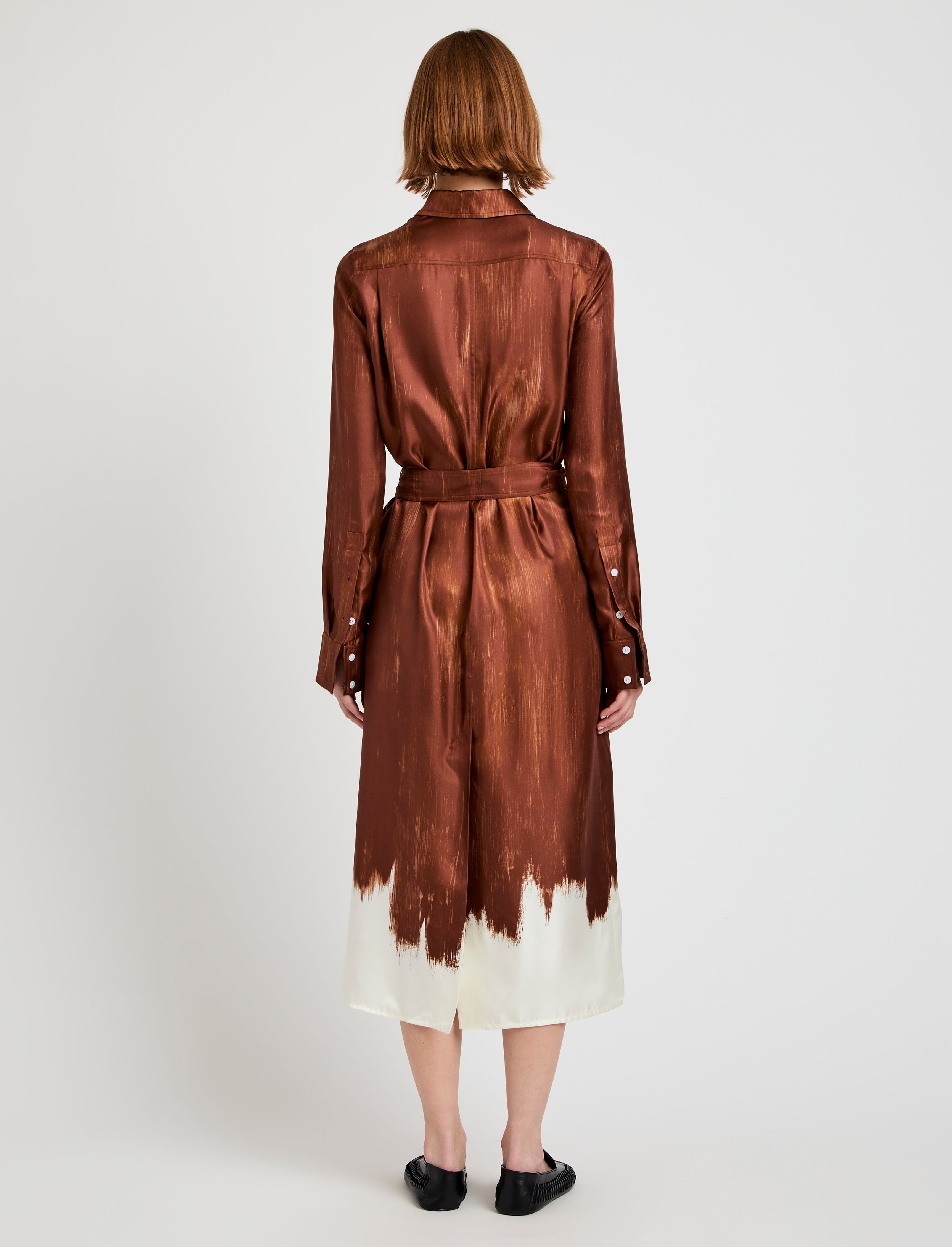 Amaya Dress in Double Printed Silk Twill - 4