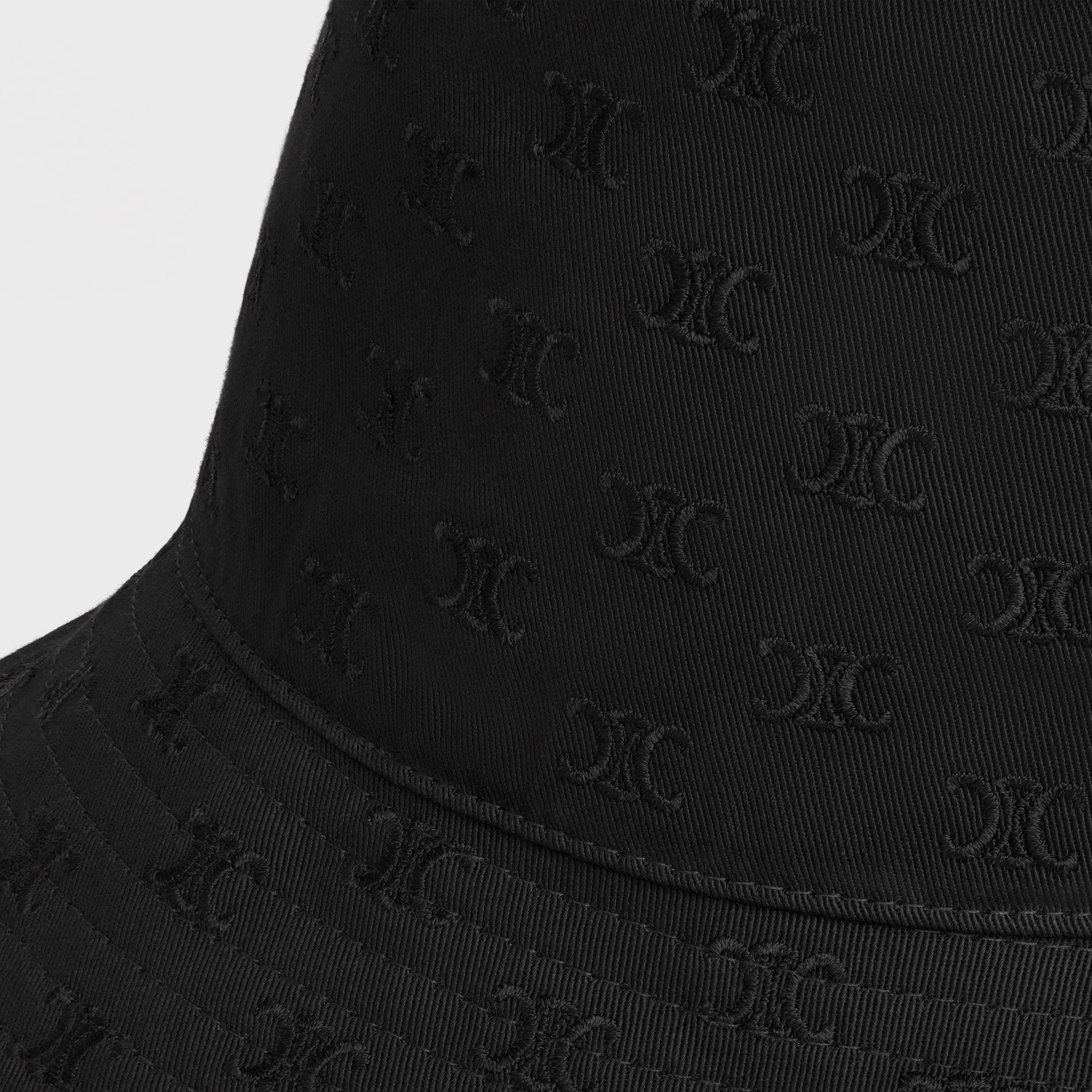 mini triomphe bucket hat in cotton - 3