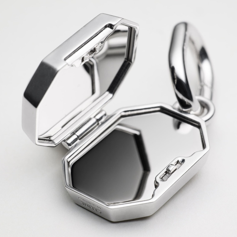 CELINE CELINE CHARMS GUILLOCHE BOX IN BRASS WITH RHODIUM FINISH outlook