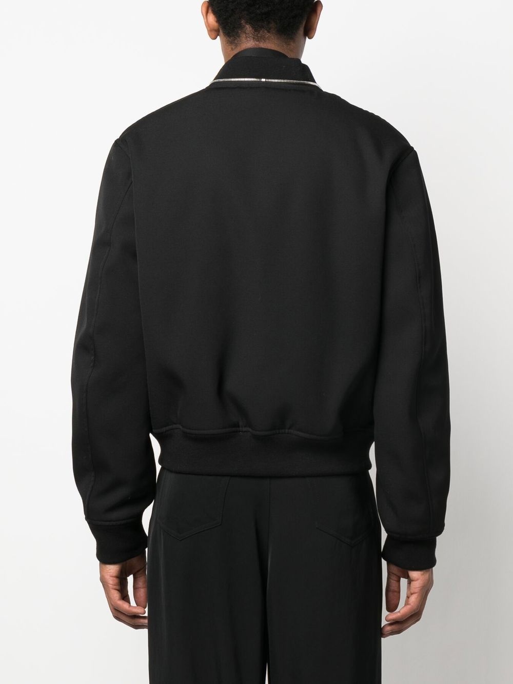 zipped wool bomber jacket - 4
