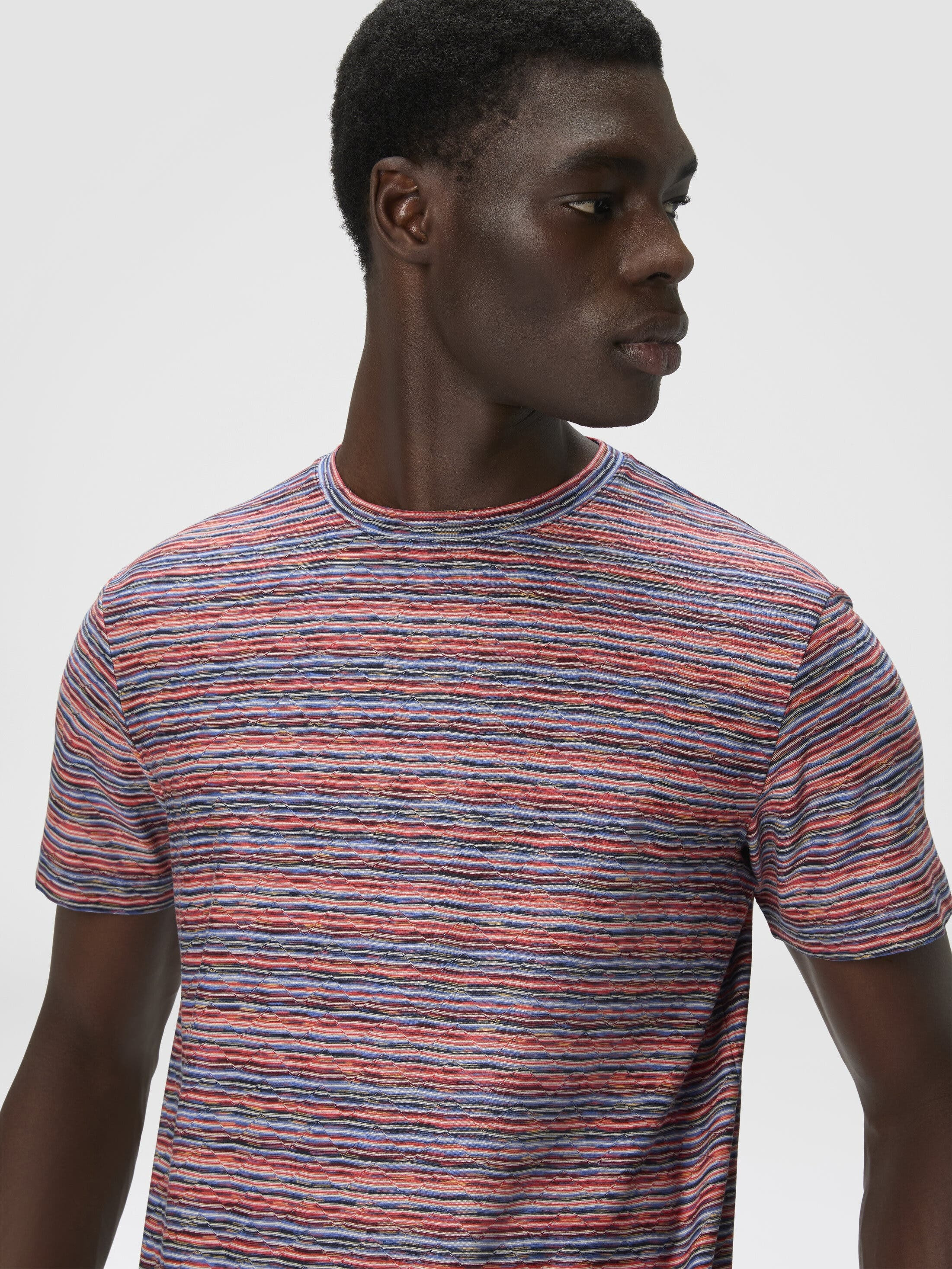 Missoni T-shirt With Flame And Zigzag Pattern in Red & Blue at Nordstrom - 4