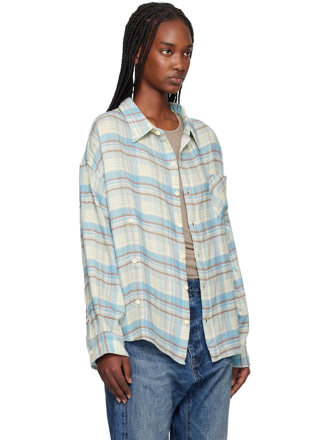 Blue Double Front Shirt - 2
