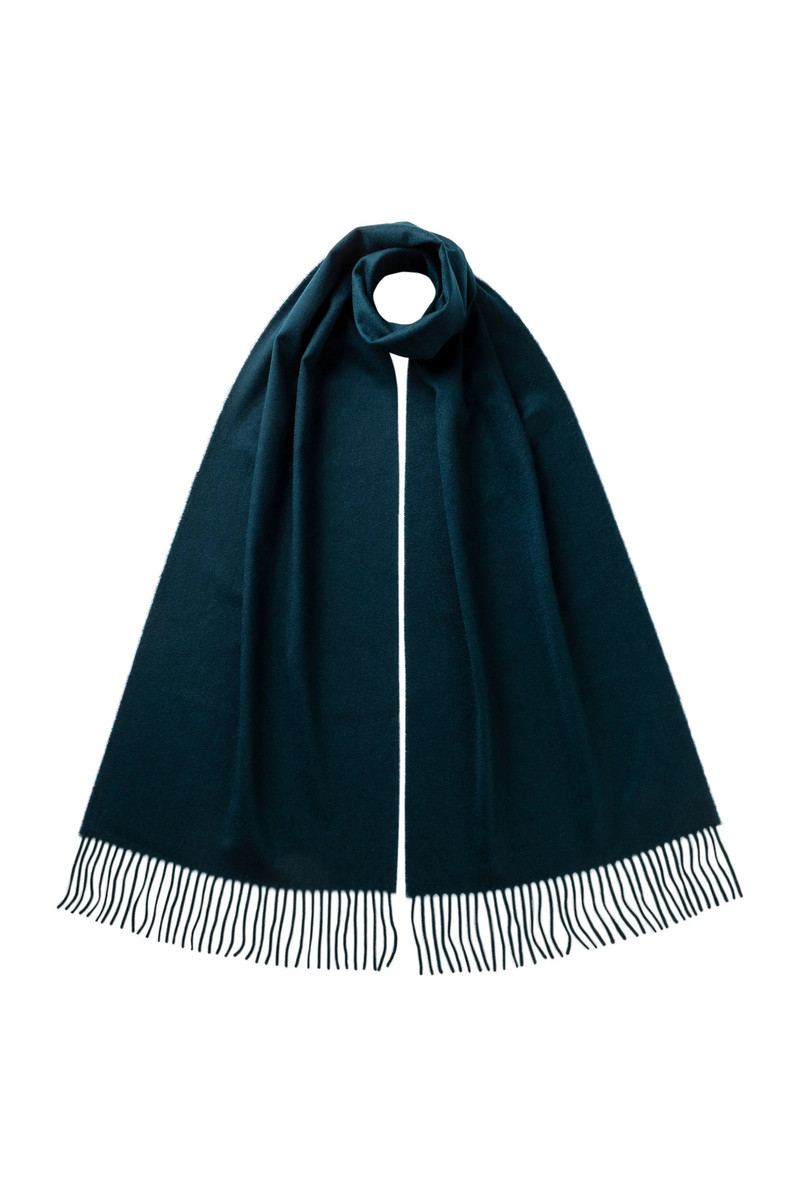 Green Wide Cashmere Scarf 1