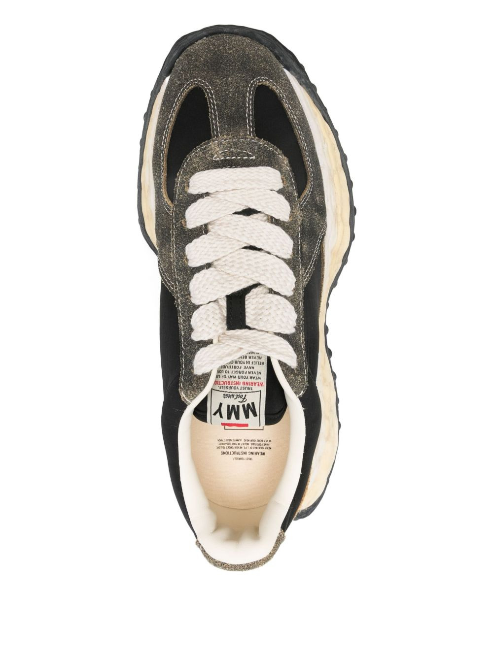 Larry logo-patch suede sneakers - 4