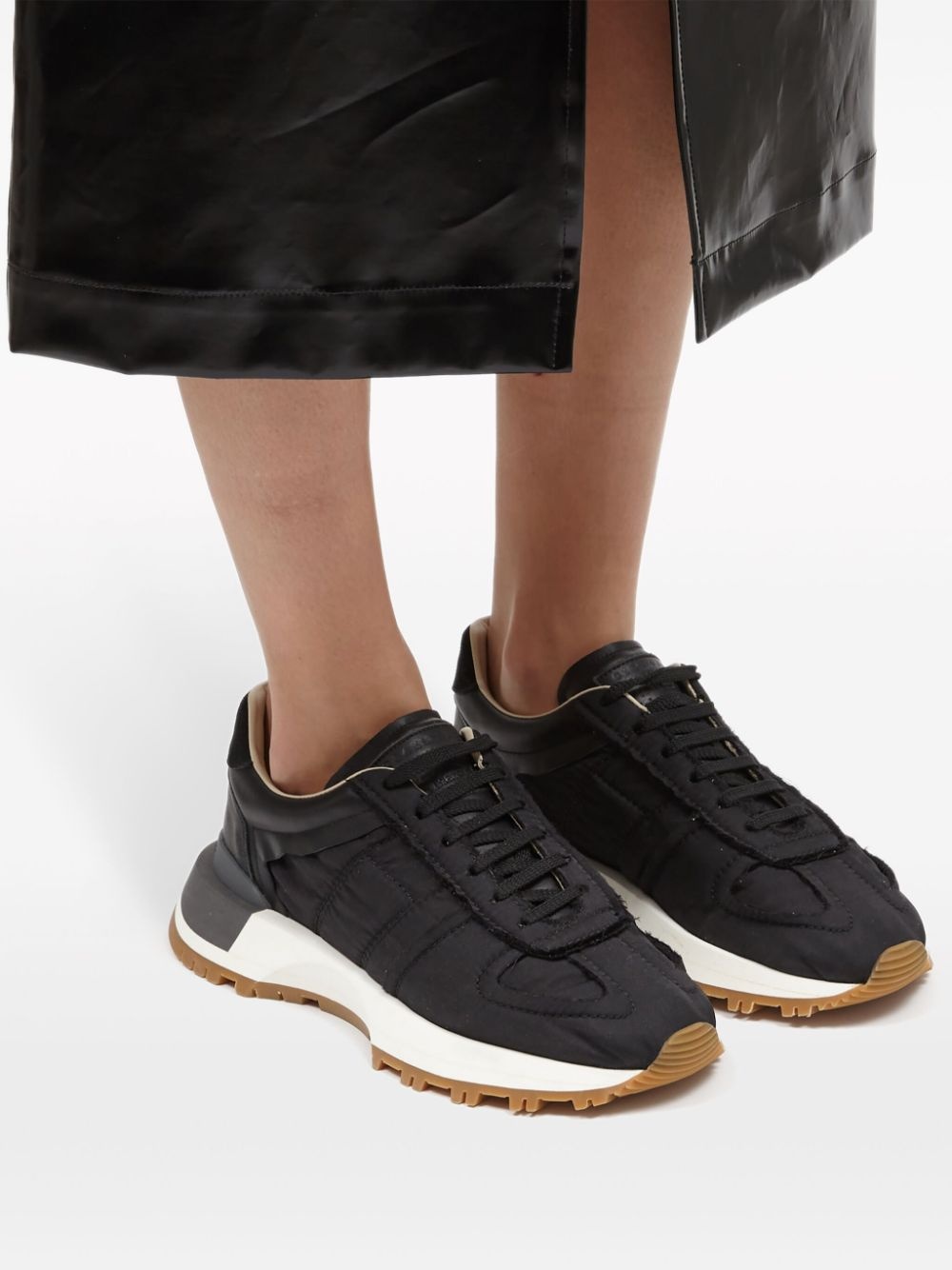 debossed code-sole sneakers - 6
