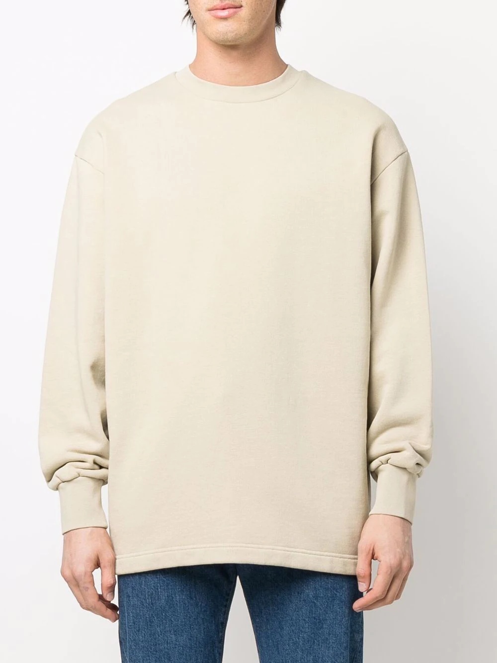 solid-colour crewneck sweatshirt - 3