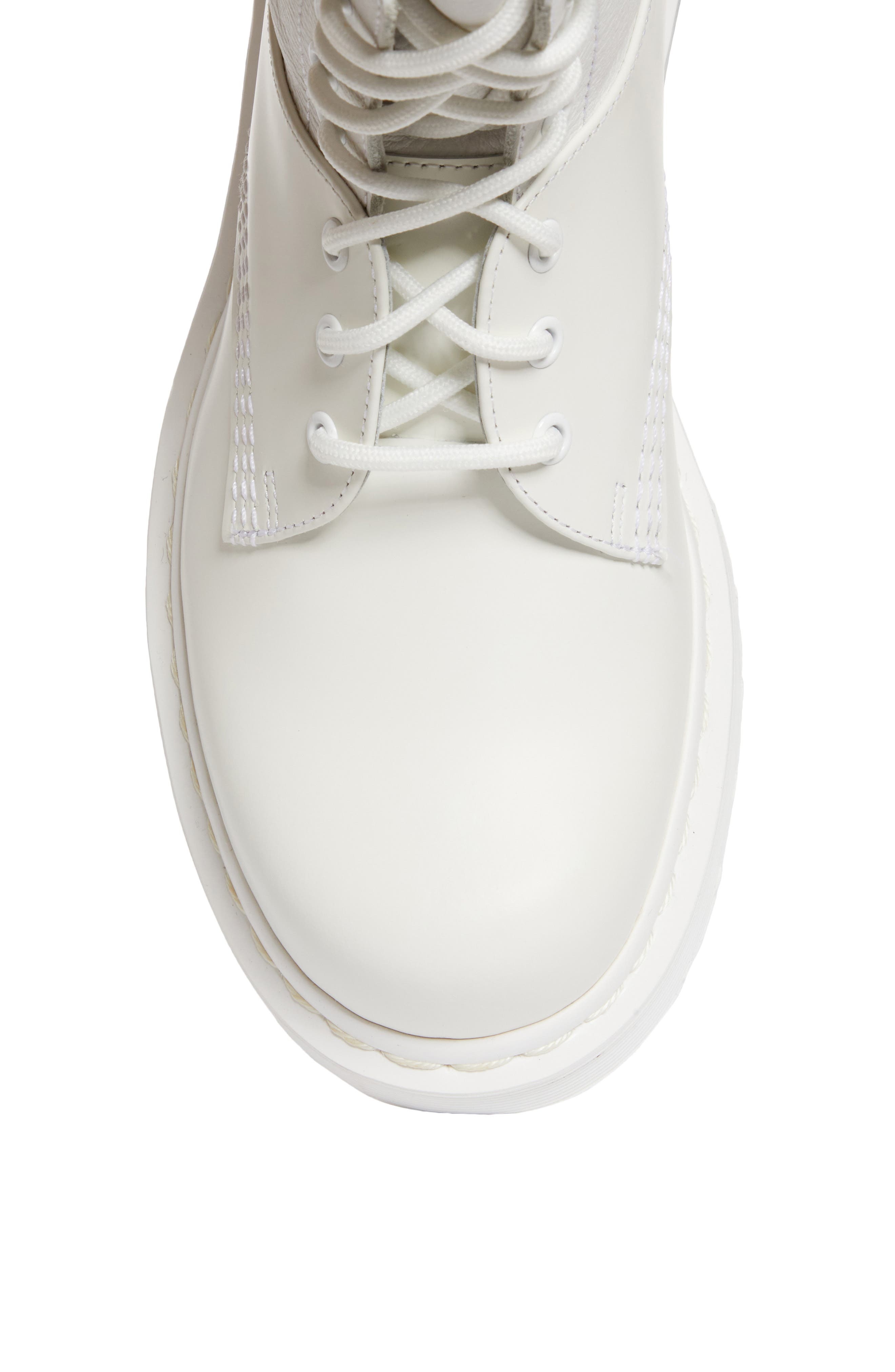 MM6 Maison Margiela x Dr. Martens 1460 Lace-Up Boot in Vintage Smooth/White Virginia at Nordstrom - 5