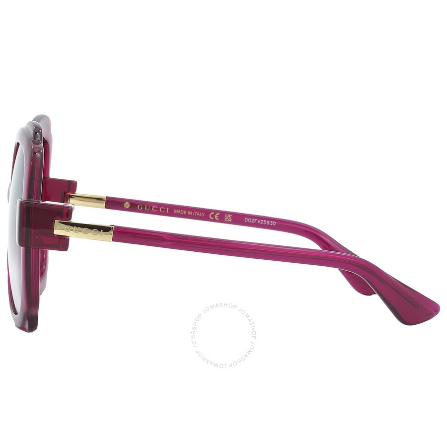 Gucci Violet Gradient Irregular Ladies Sunglasses GG1431S 003 57 - 4