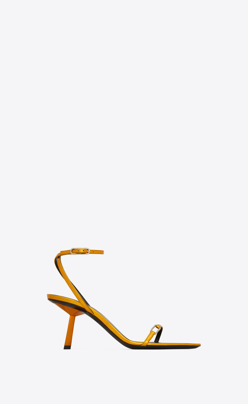 kitty sandals in metallic leather 1