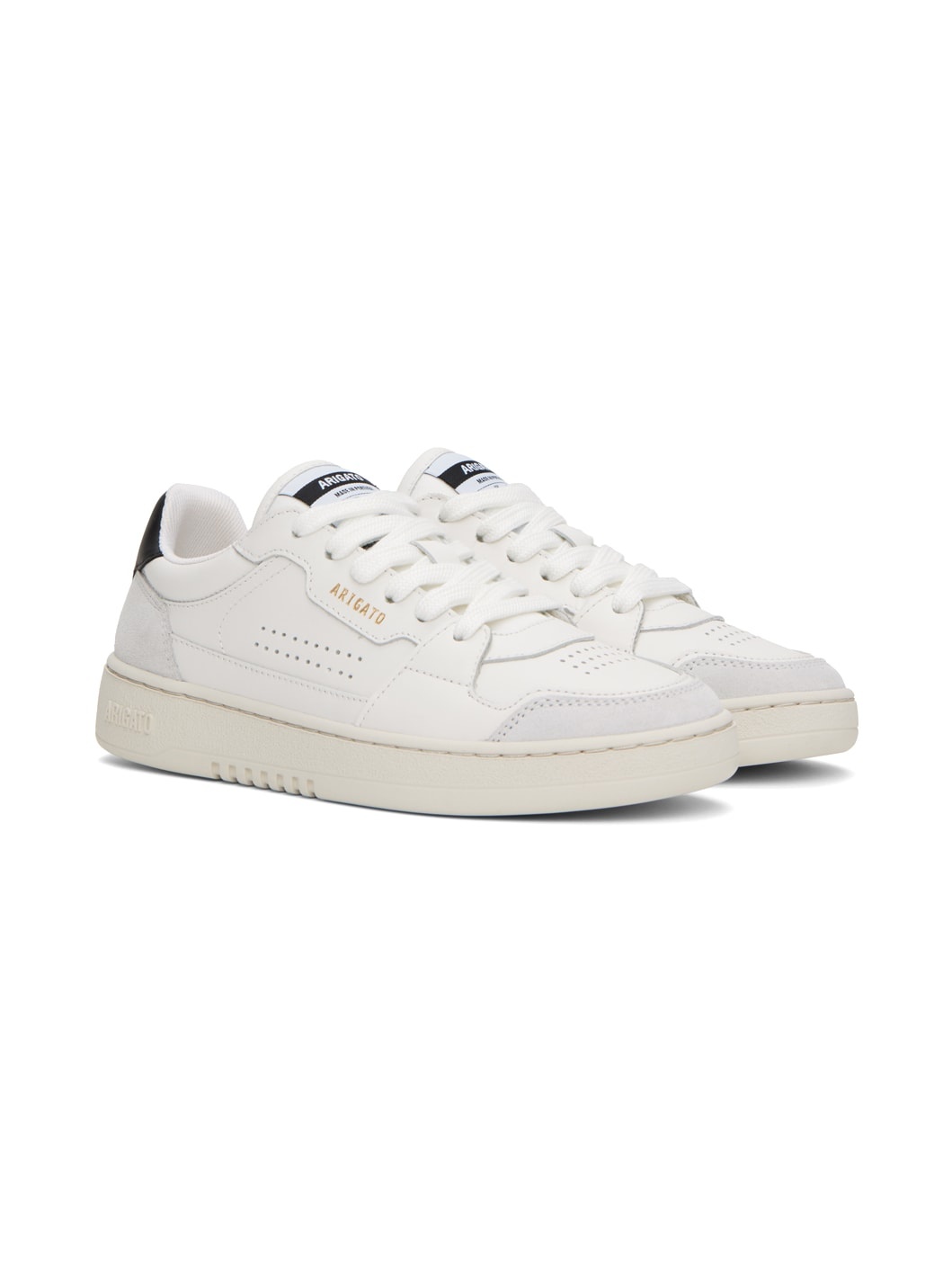 White & Black Dice Lo Sneakers - 4