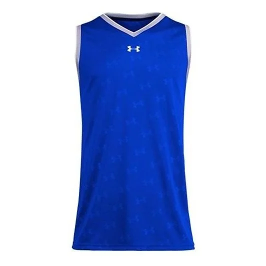 Under Armour Logo Basketball Jersey 'Blue White' 21500102-400 - 1