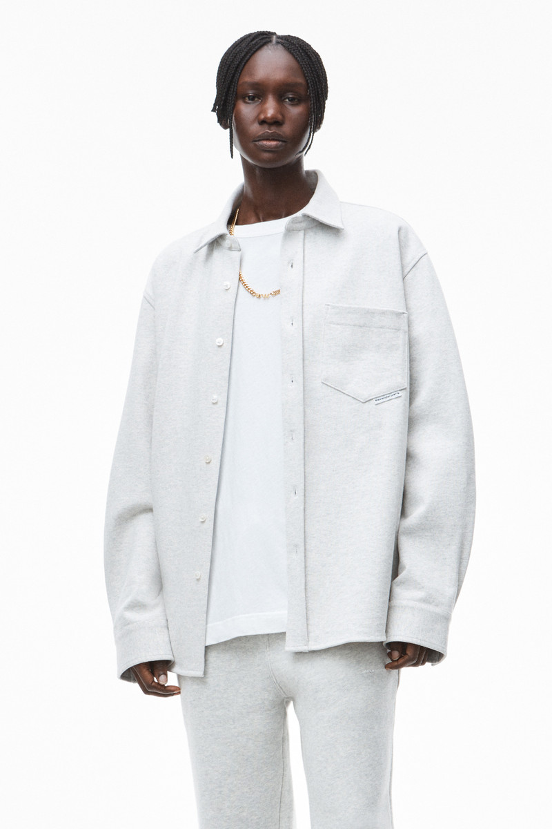 Alexander Wang COLLARED SHIRT IN PAPERY JAPANESE JERSEY outlook