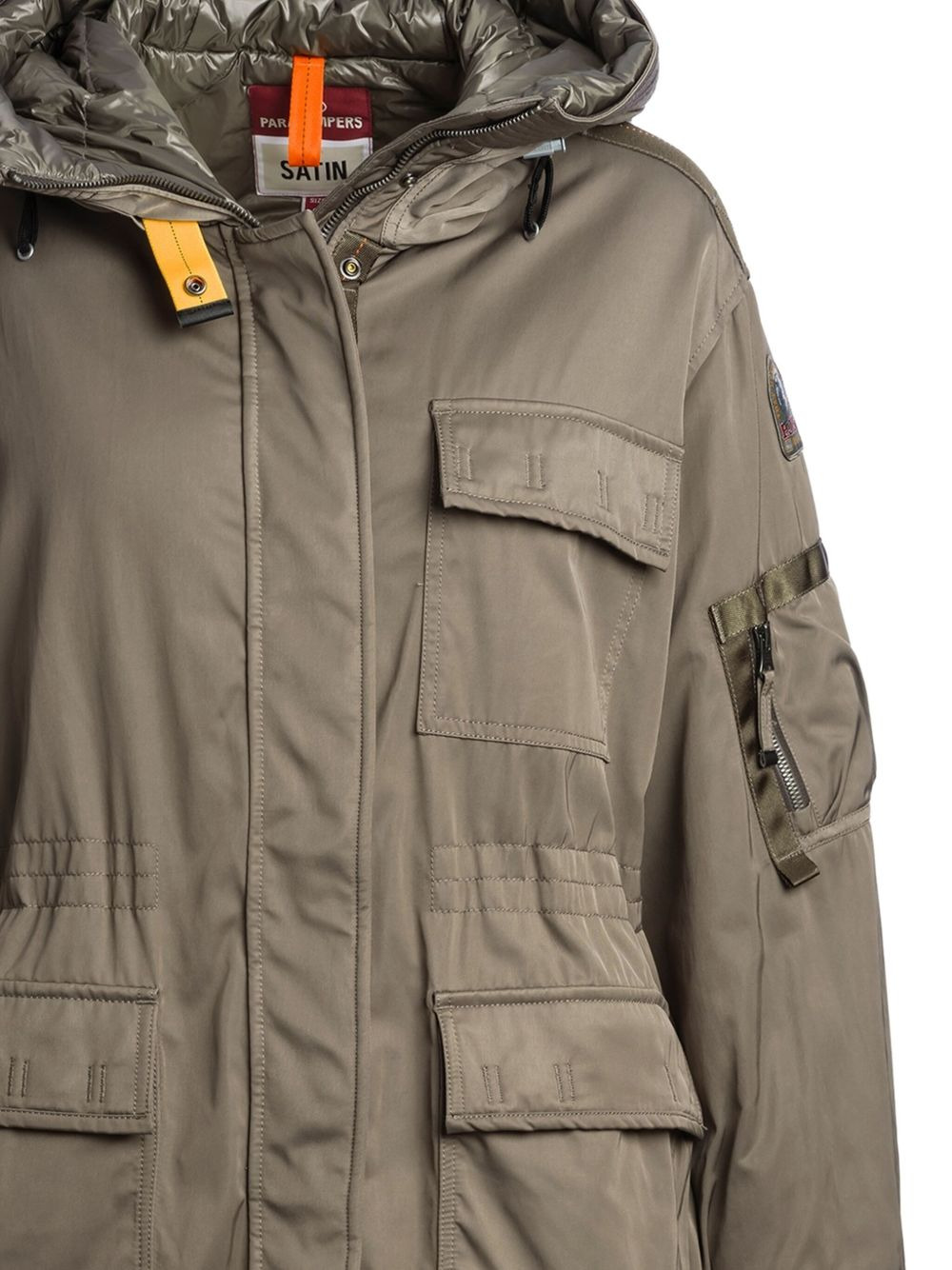 hooded flap-pockets coat - 3