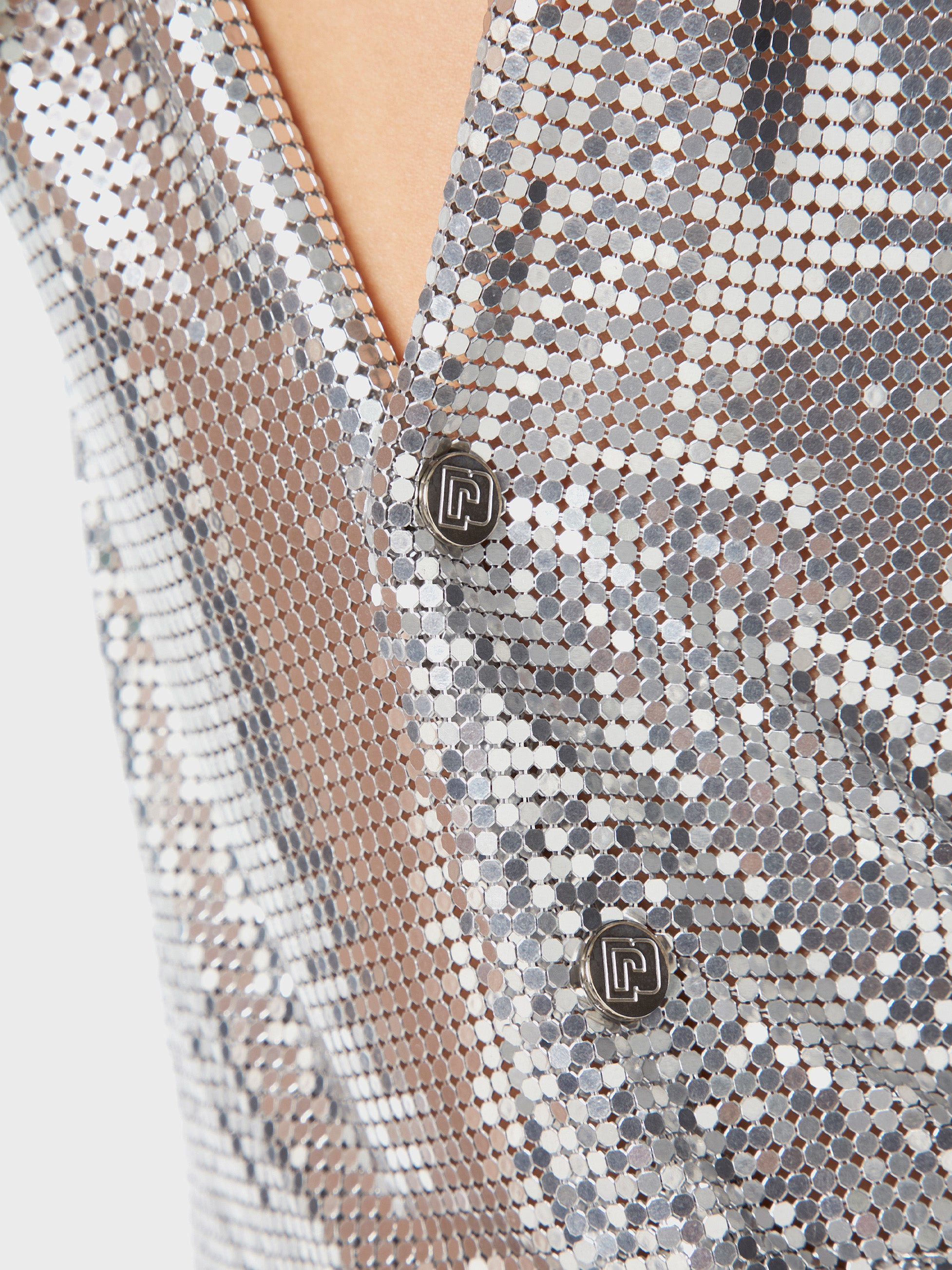 TOP IN A SILVER MINI MESH - 4