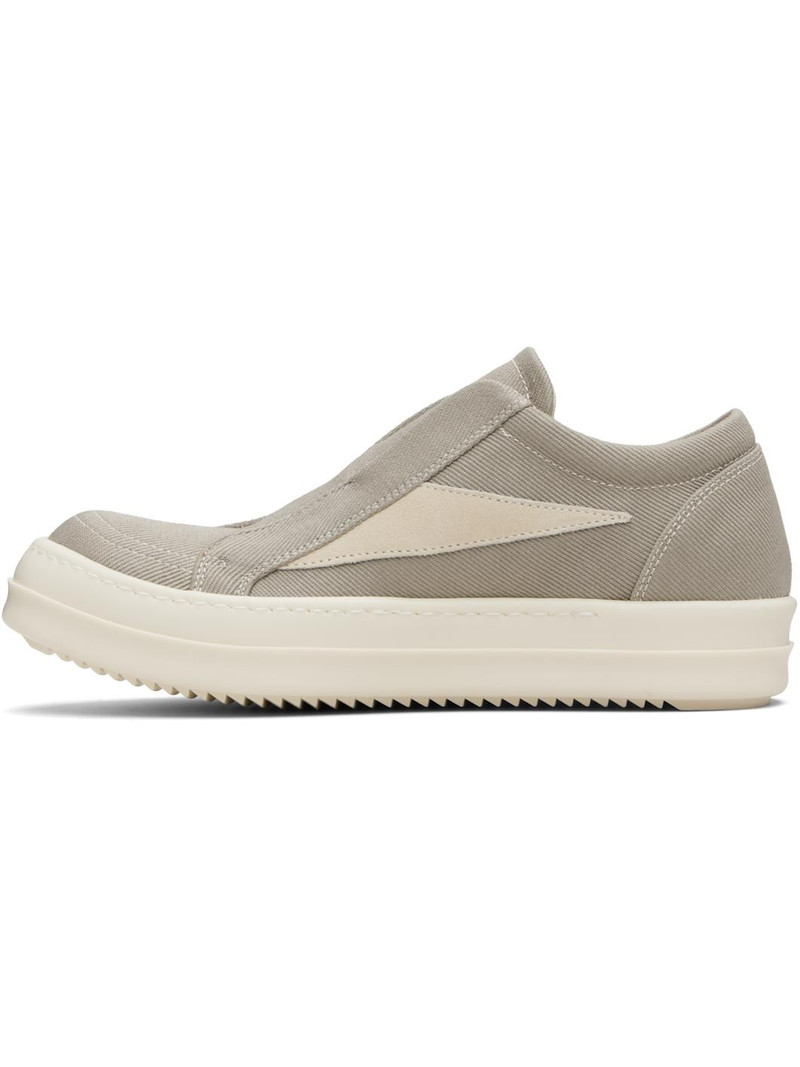 Rick Owens DRKSHDW Taupe Concordians Laceless Vintage Sneaks Sneakers outlook