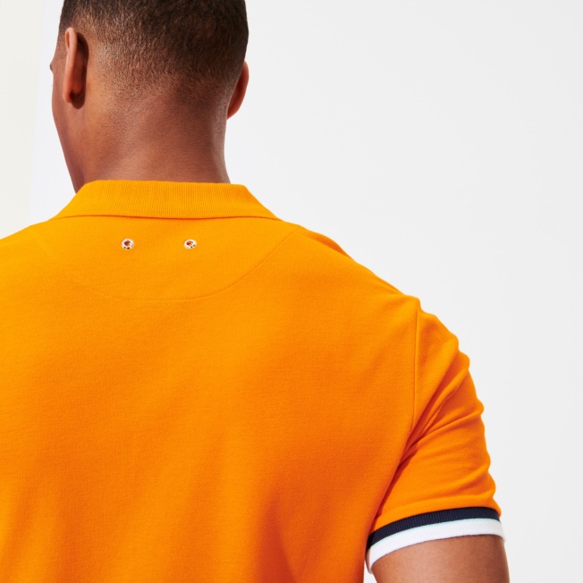 Men Cotton Pique Polo Shirt Solid - 7