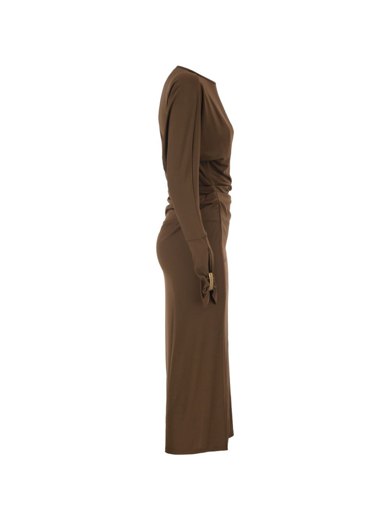 draped-waist midi dress 3