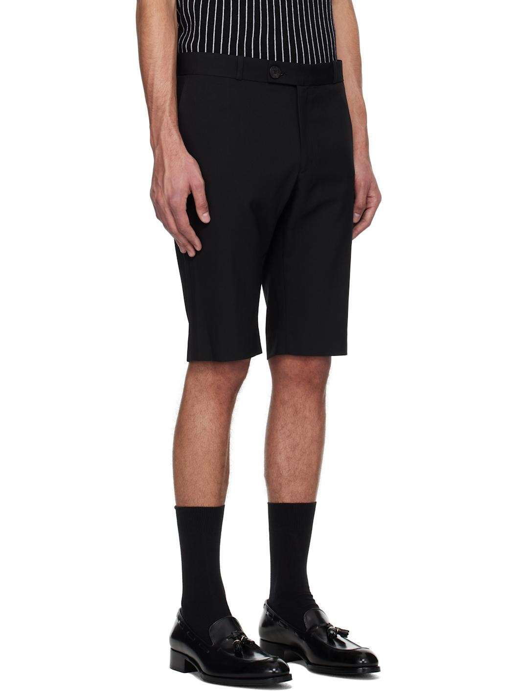 Black Long Tailored Shorts - 2