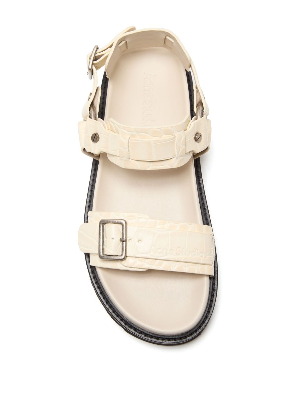 leather buckle sandals - 5
