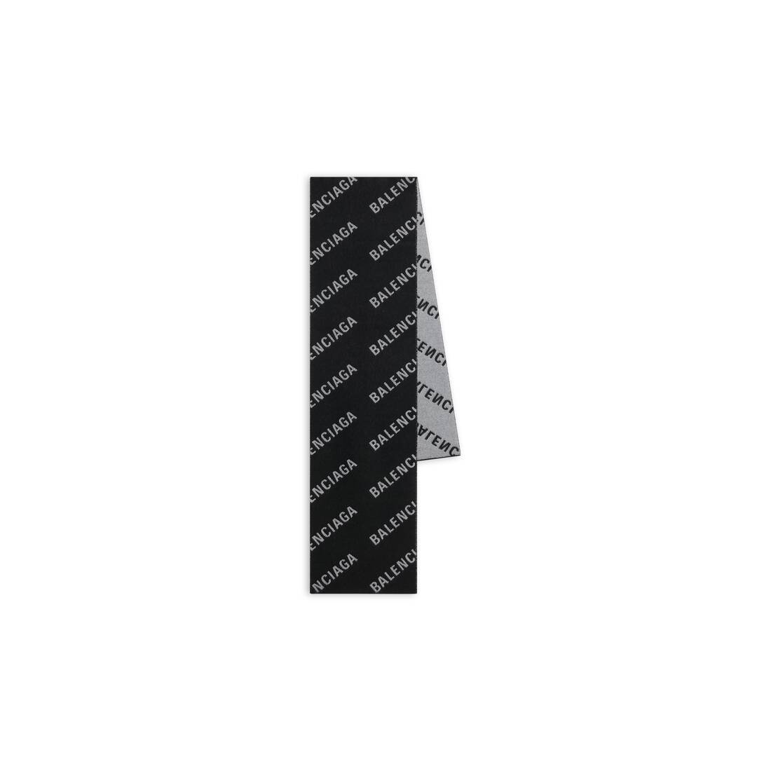 Allover Logo Macro Scarf in Black - 1