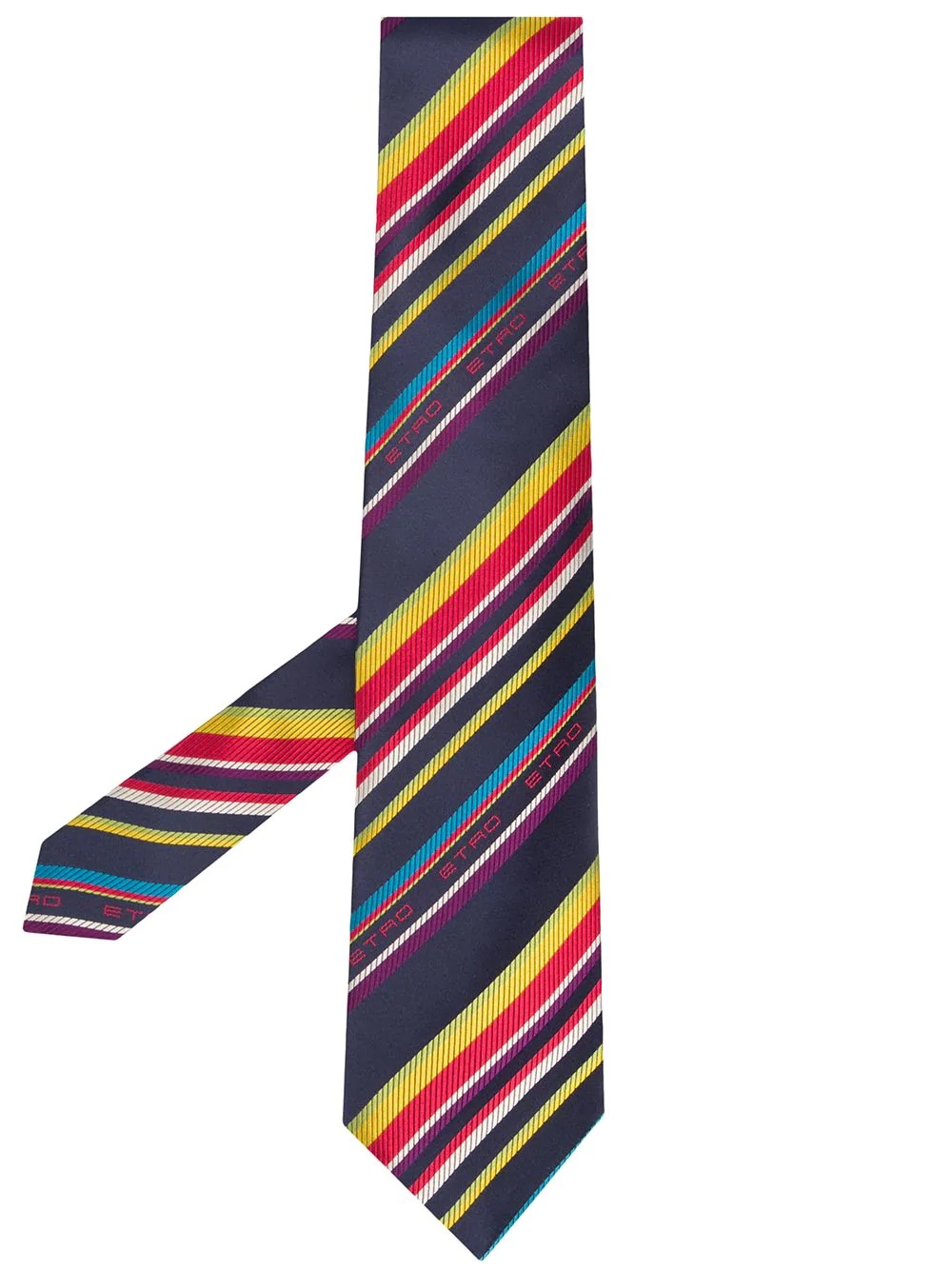 stripe-print silk tie - 1