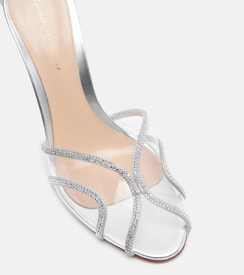 Isabel 95 embellished suede and PVC sandals 5