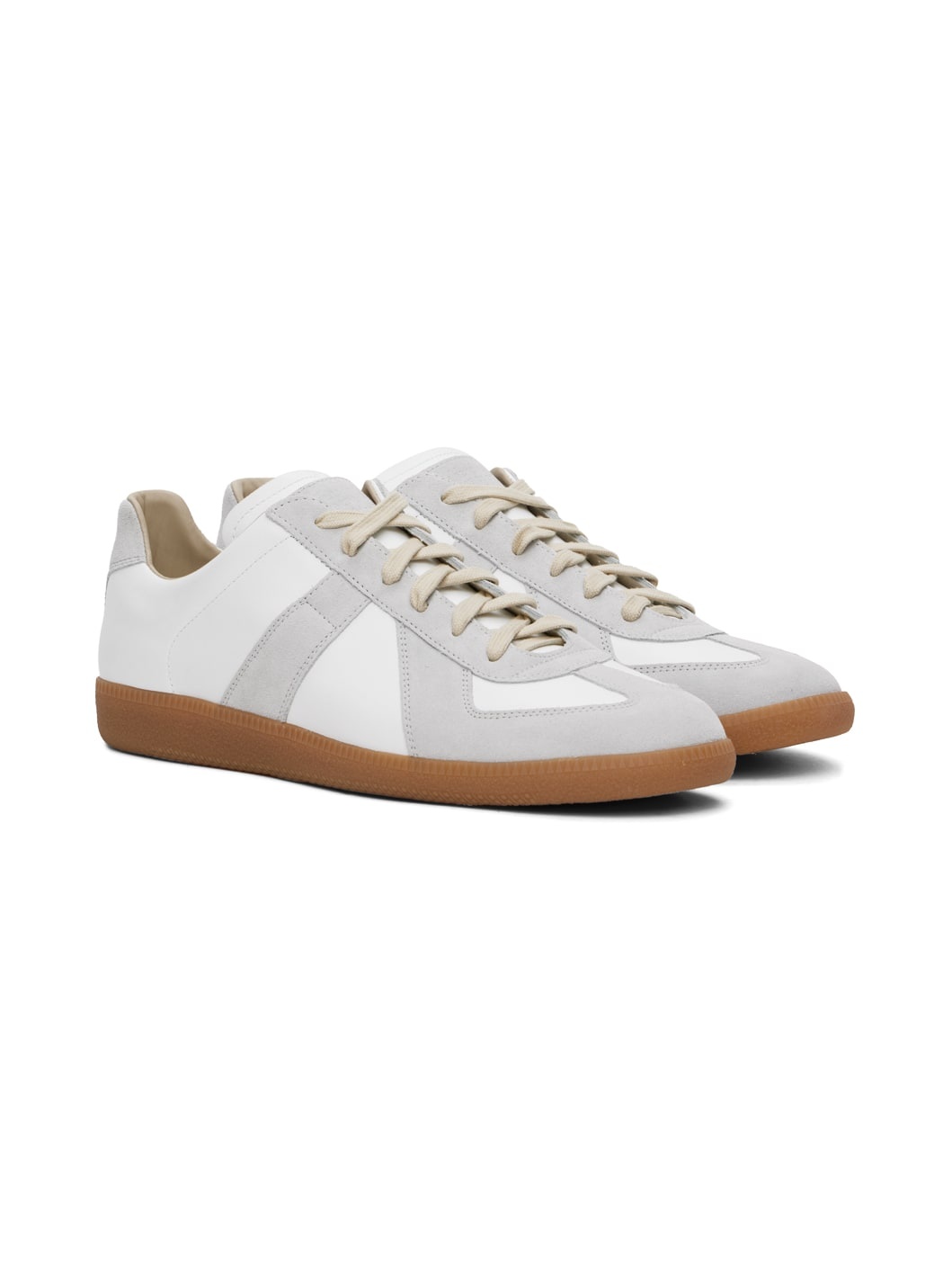 White & Gray Replica Sneakers - 4