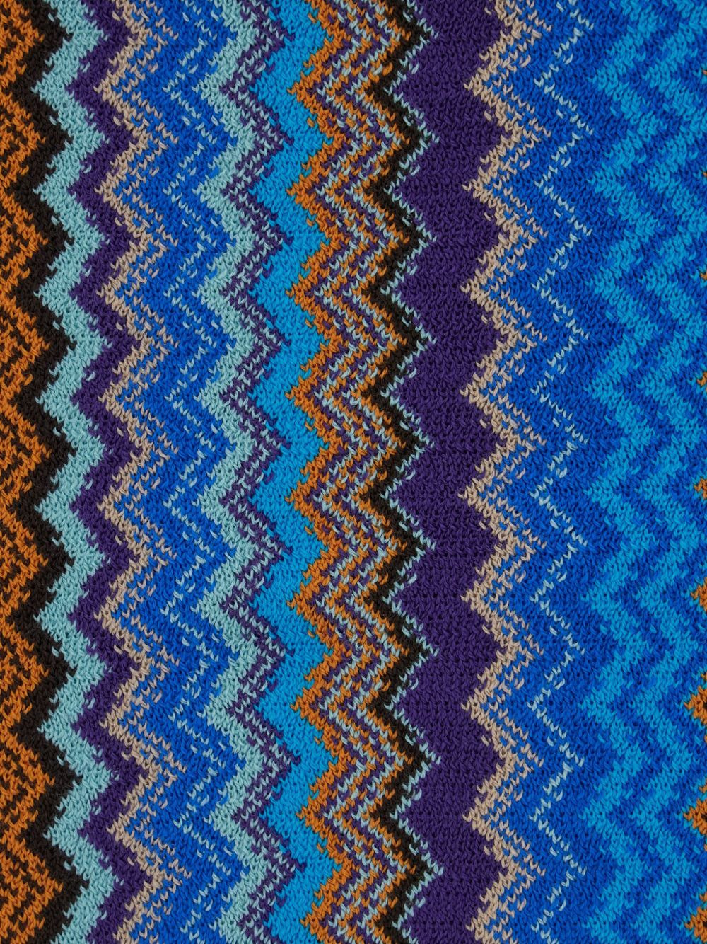 zigzag-pattern fringed scarf - 2