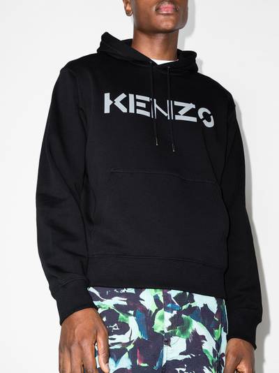 KENZO logo print hooded sweatshirt outlook