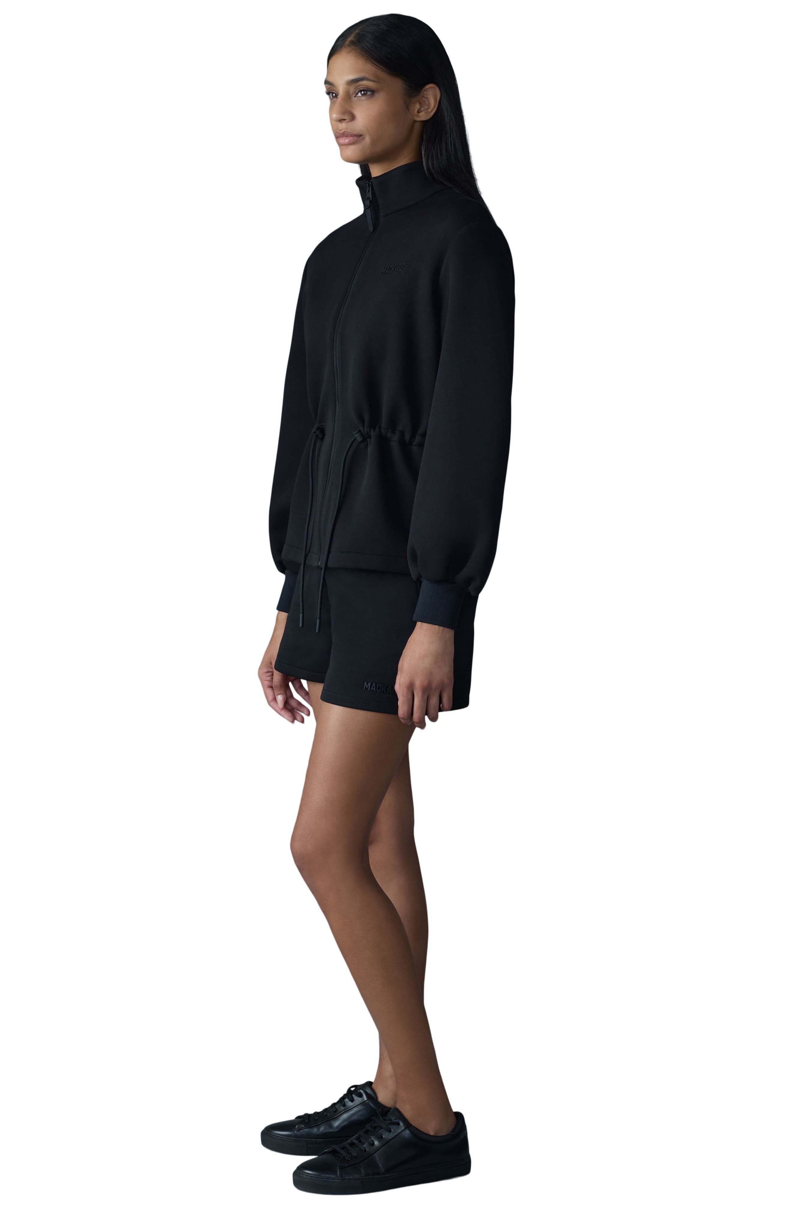 Mackage Finola Double Face Jersey Jacket in Black at Nordstrom - 4