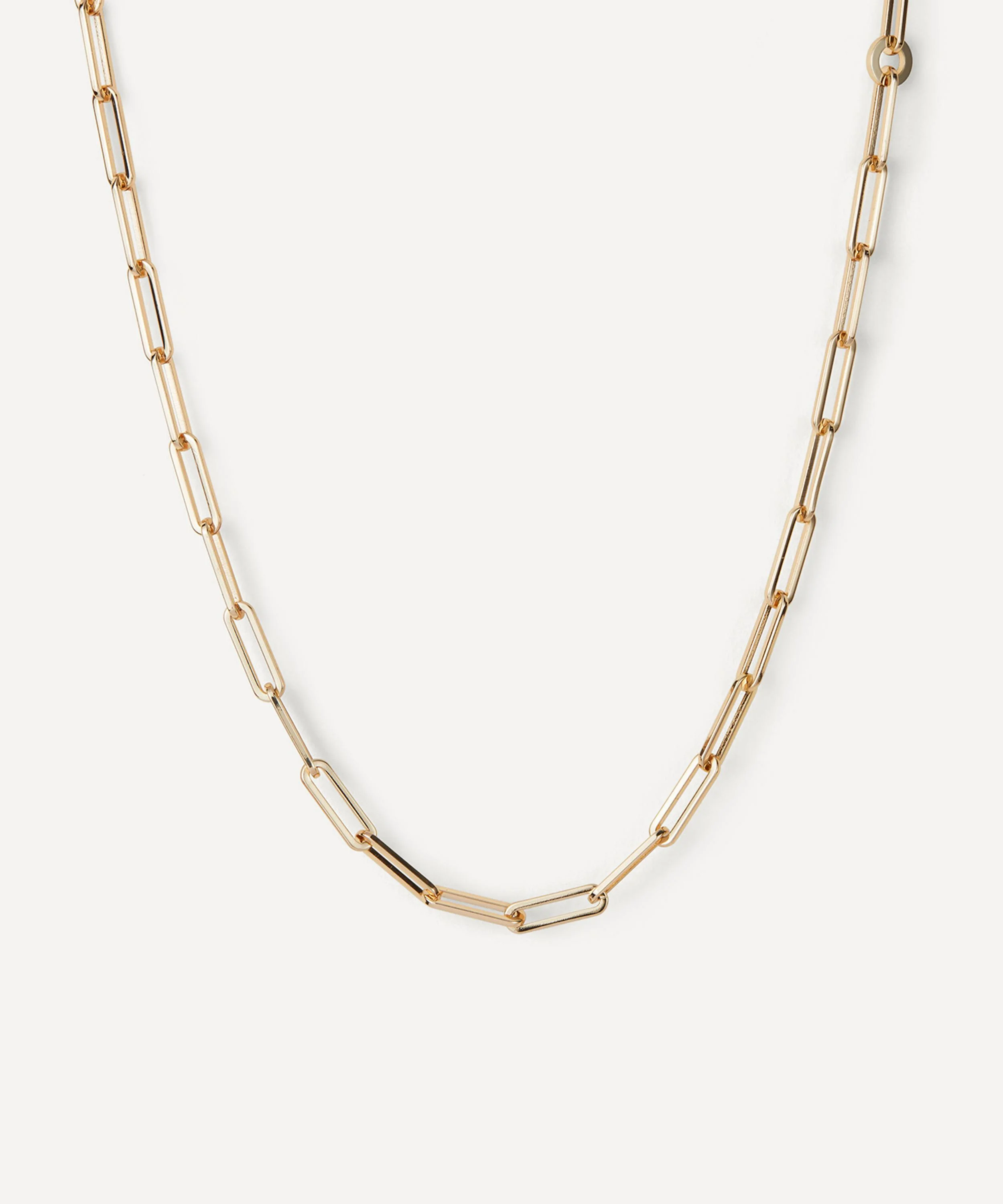 Gold-Plated Andi Slim Paperclip Chain Necklace - 1