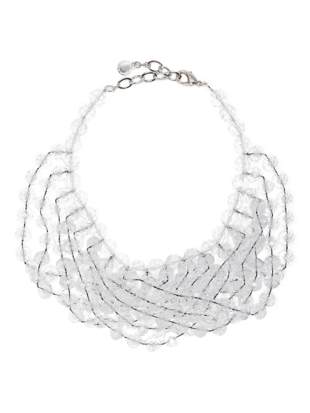 faceted-spheres multistrand necklace - 1