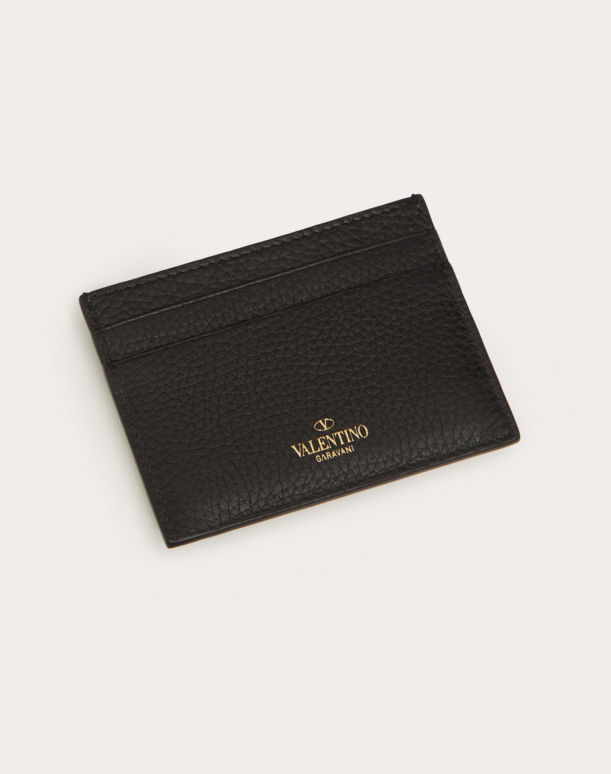 Rockstud Grainy Calfskin Cardholder - 3