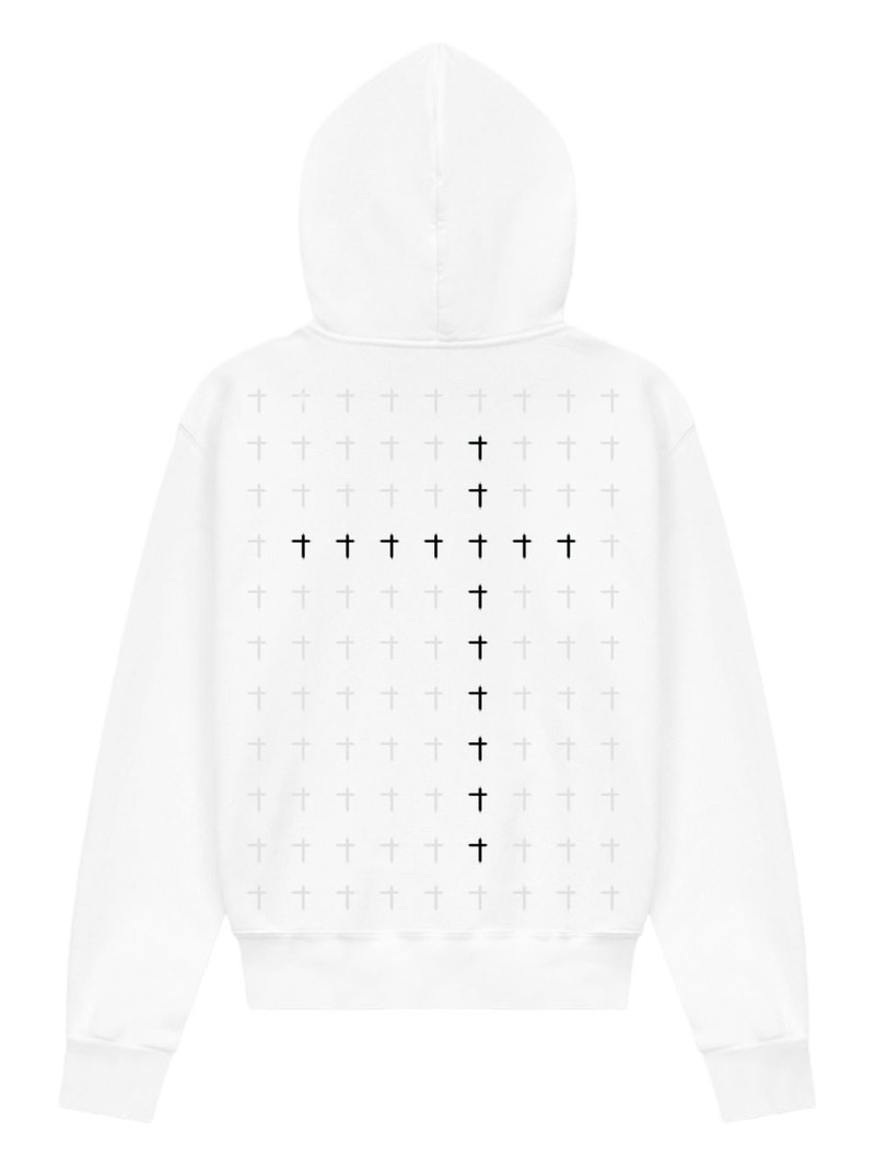 RTA Dion cross-print hoodie outlook