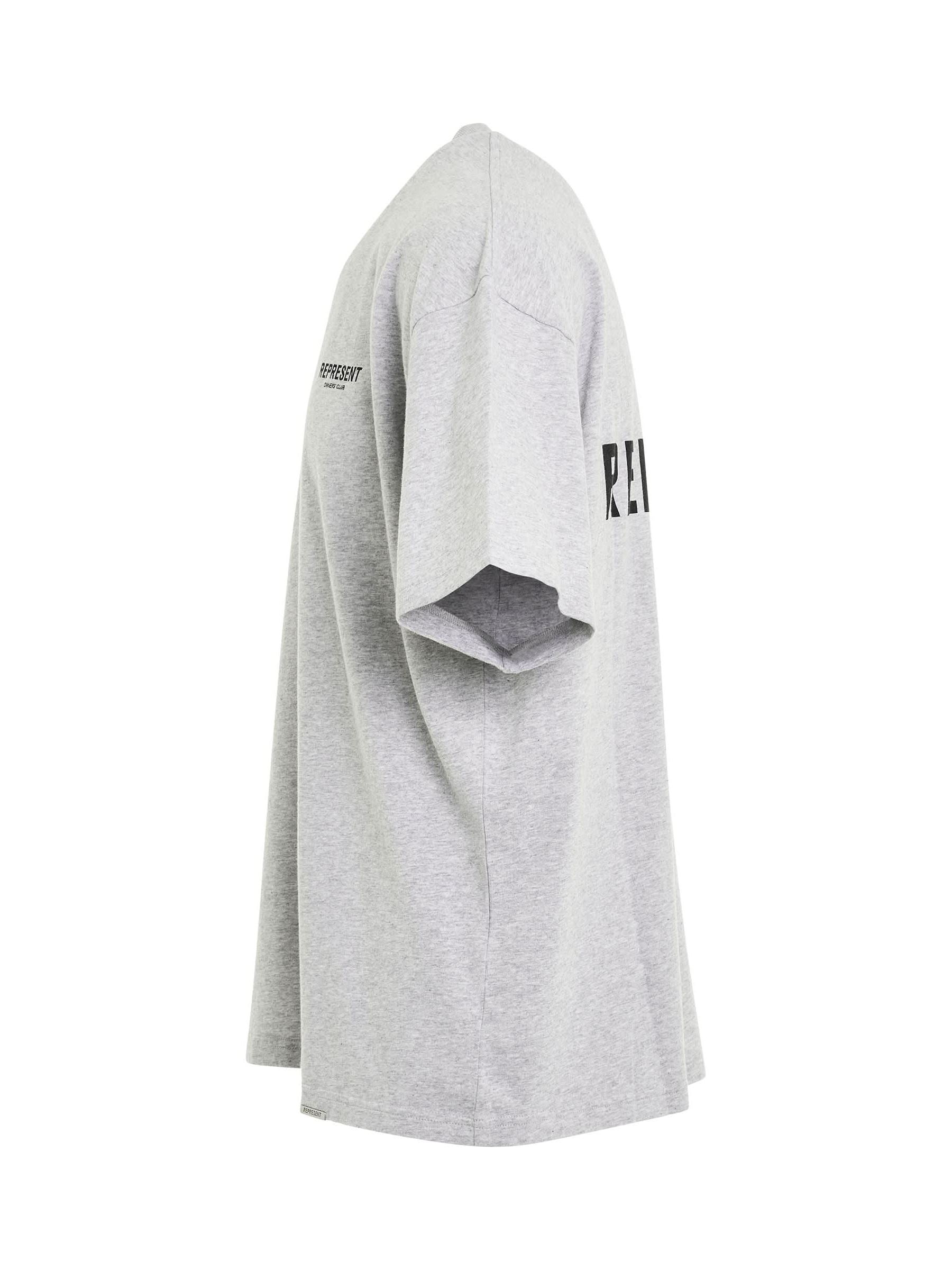 New Represent Owners Club T-Shirt in Ash Grey/Black - 3