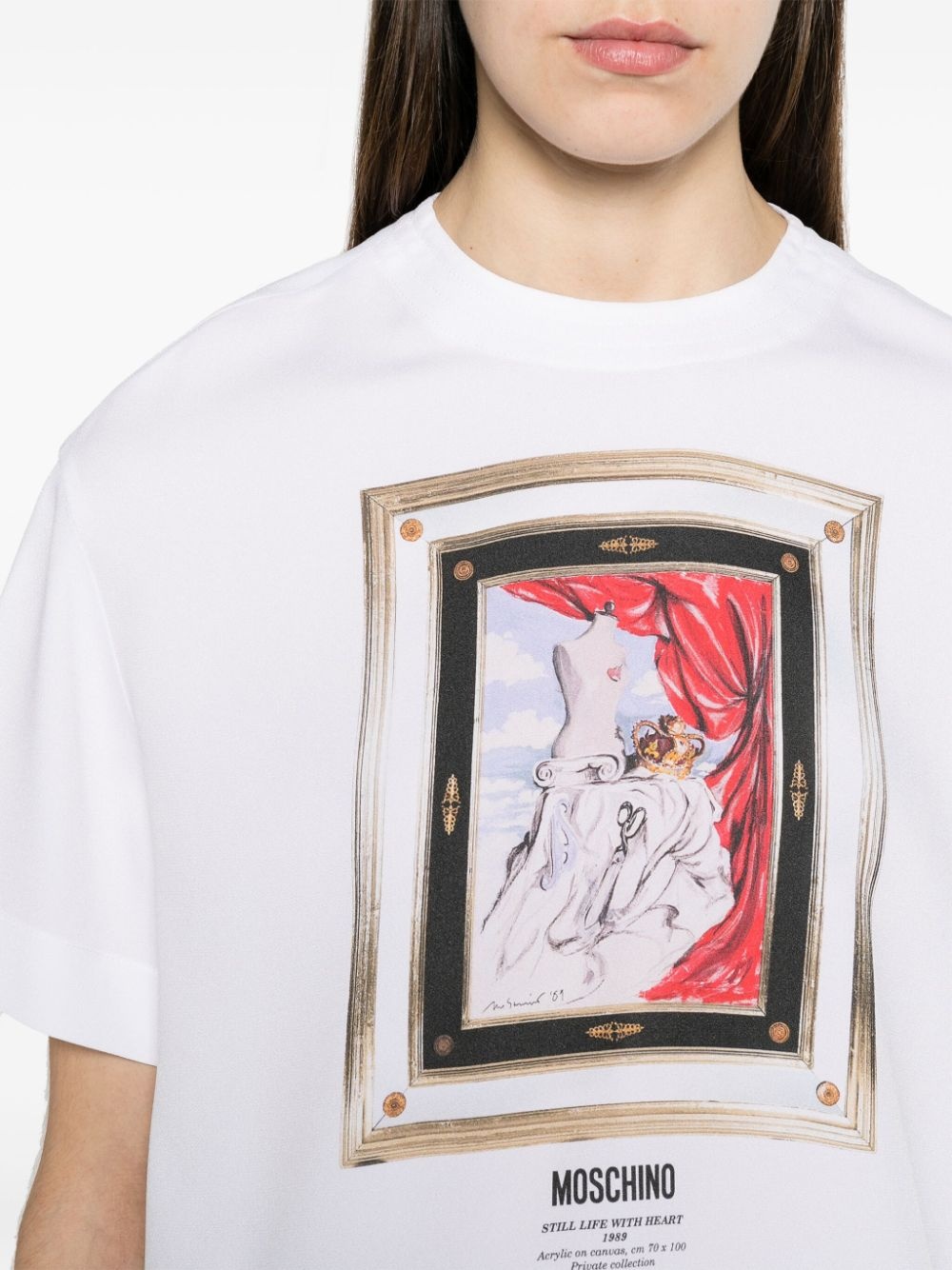 painting-print crepe blouse - 5