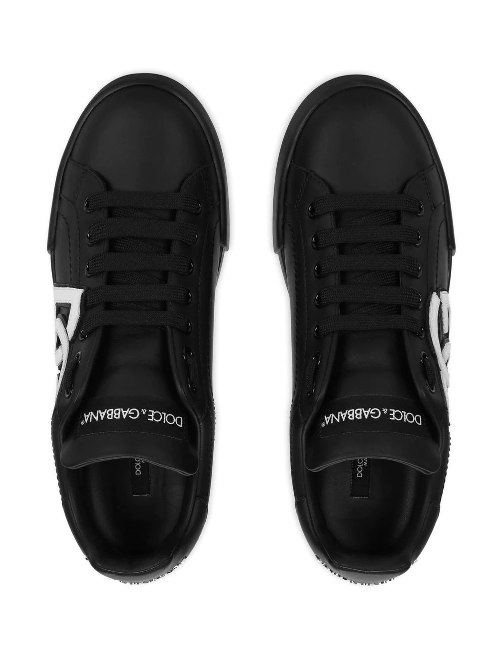 Portofino logo-patch lace-up sneakers - 4