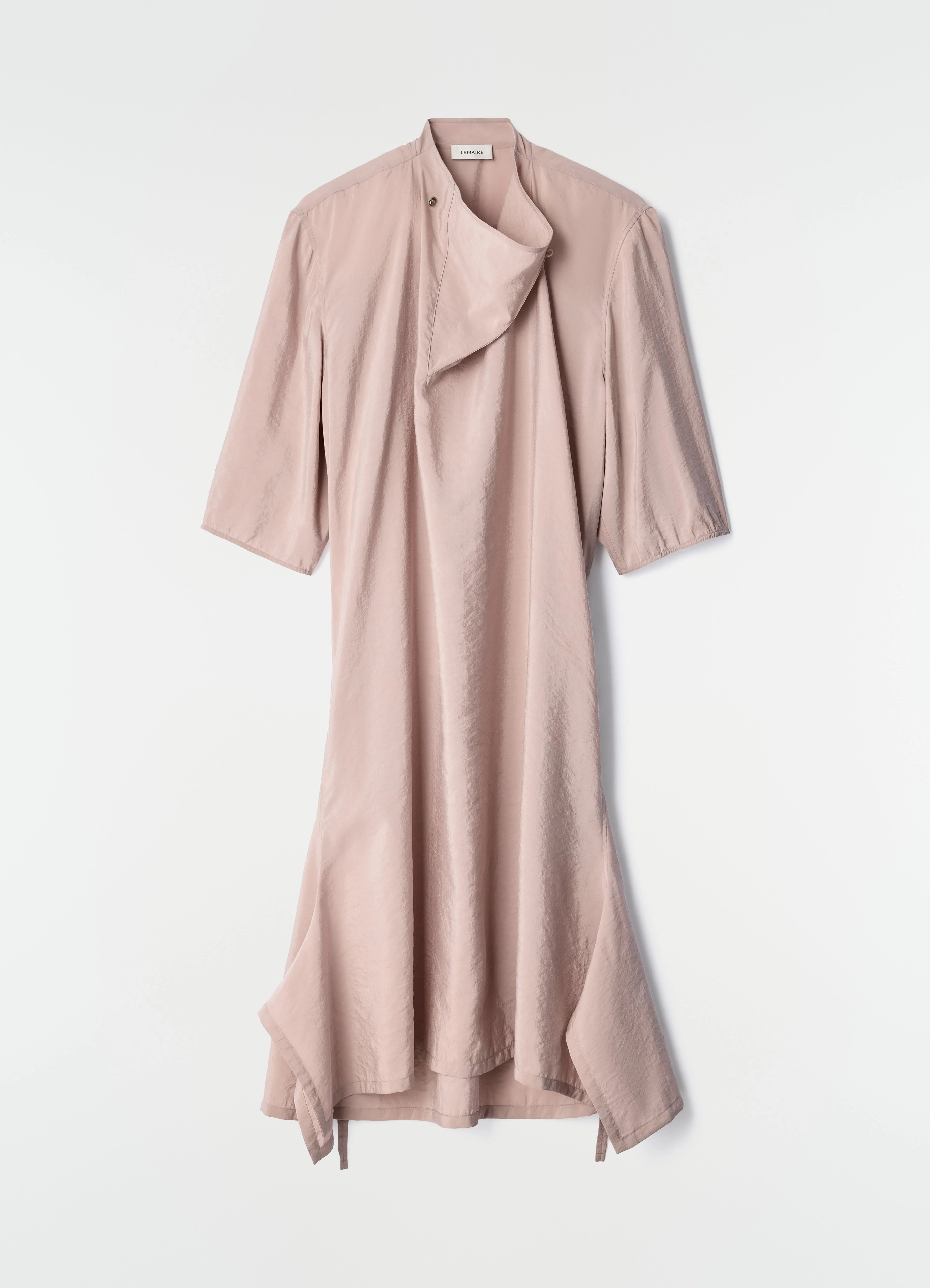 SOFT-COLLAR DRESS IN DRY SILK - 1
