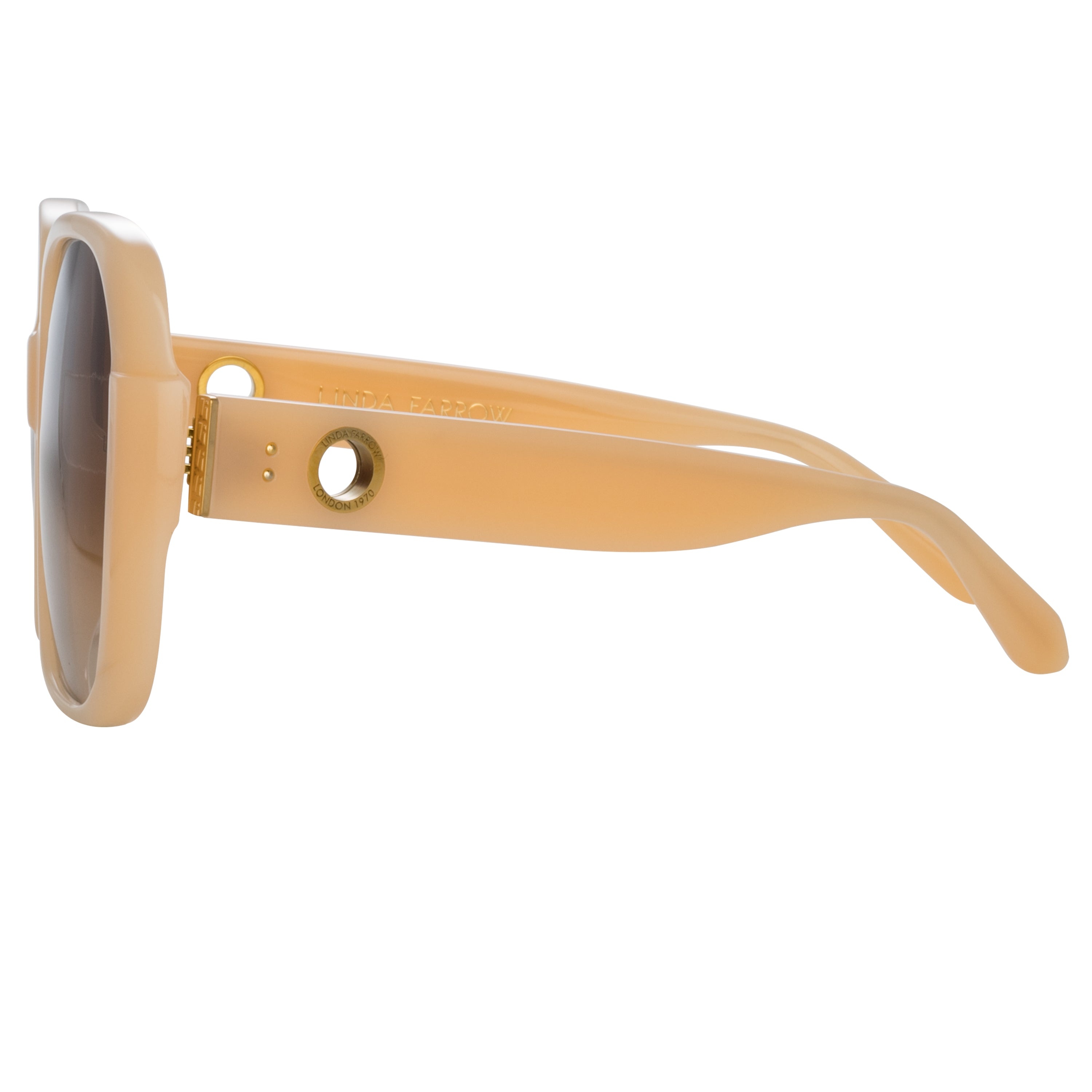 MIMA OVERSIZED SUNGLASSES IN PEACH - 4