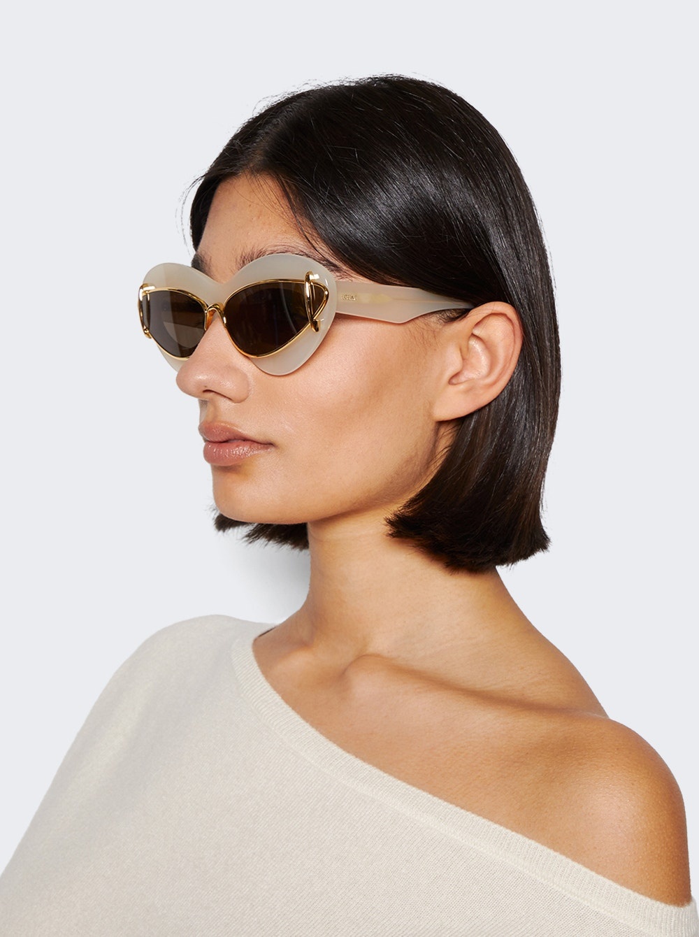 Double Frame Sunglasses Ivory - 3