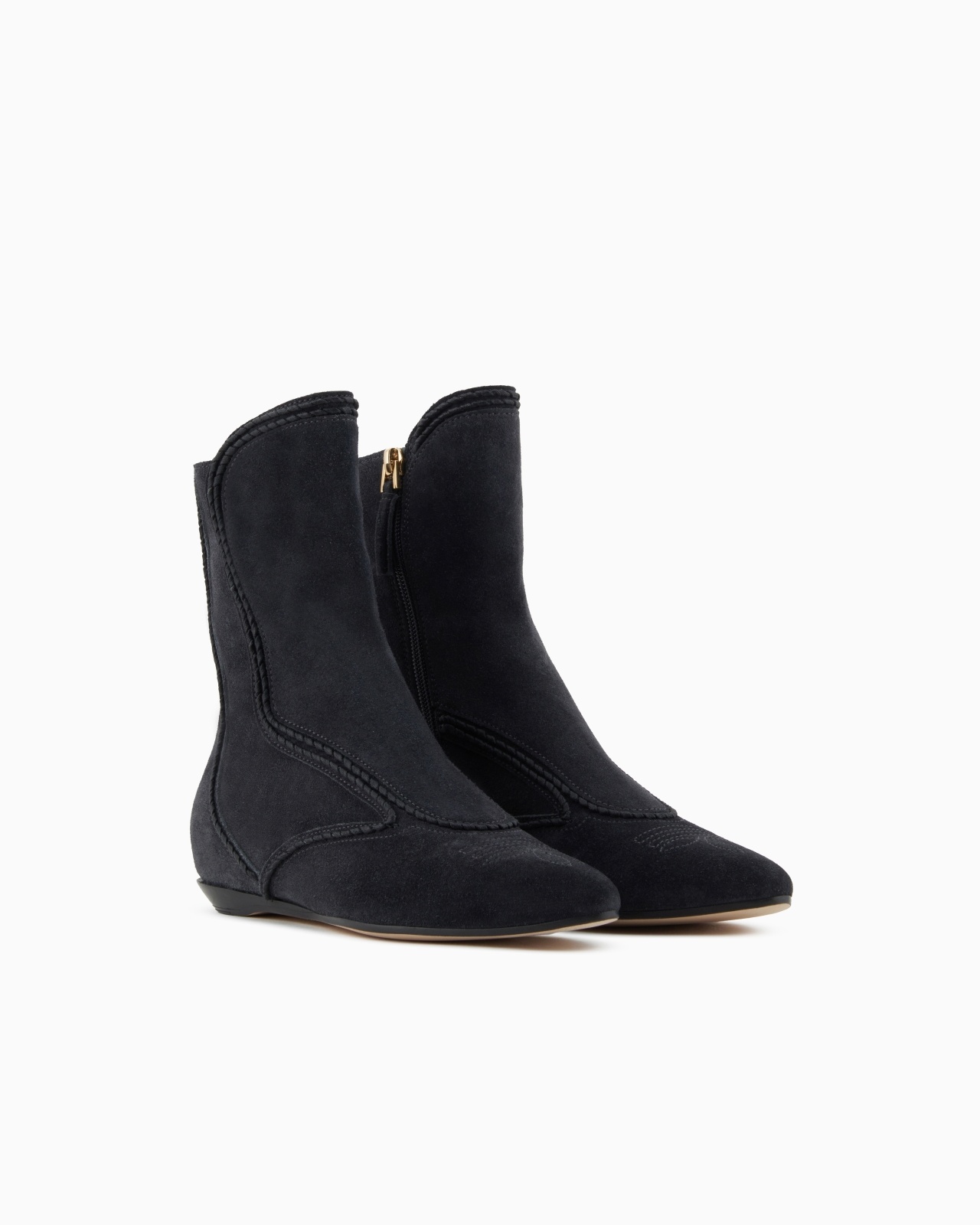 EMBROIDERED SUEDE ANKLE BOOTS - 2